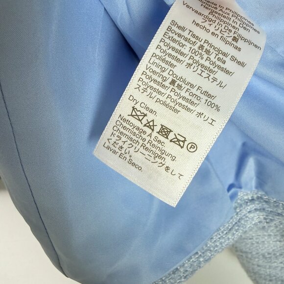 NWOT J. Crew Factory Tweed Lady Jacket Blazer Fresh Air Linear Tweed Blue Size 8 - Picture 9 of 13